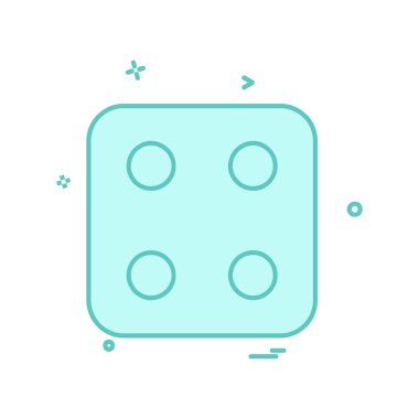 Zar simgesi tasarım vektörü