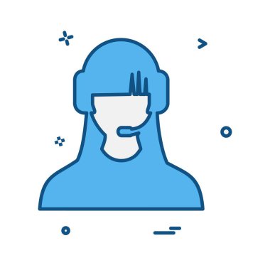 Çağrı merkezi desteği simge tasarlamak vektör 