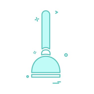 Elektrikli süpürge simge vektör tasarımı