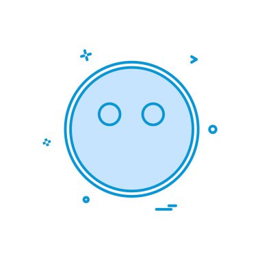 Üzgün emoji simgesi tasarım, renkli vektör çizim