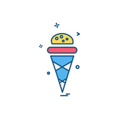 Gıda simgesi tasarım vektörü