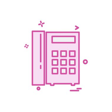 Telefon simgesi tasarım vektörü