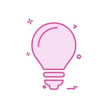 Ampul simgesi tasarım, renkli vektör çizim