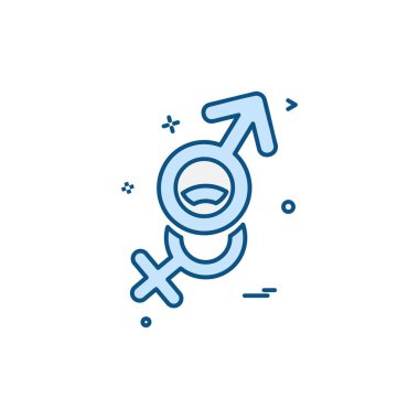 Sevgililer günü simgesi tasarım, renkli vektör çizim