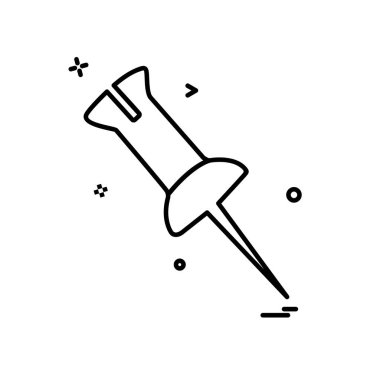 PIN düz simge vektör çizim 