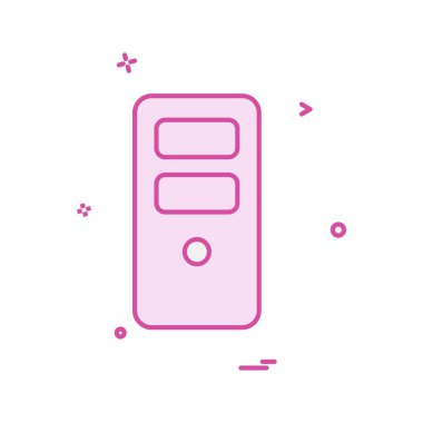 İşlemci simgesi tasarım vektörü