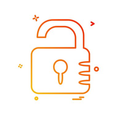 Simge tasarlamak vektör kilitli