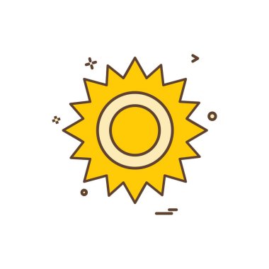 Güneş simgesi tasarım vektörü