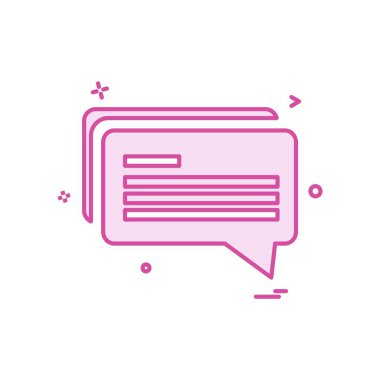 Sohbet simgesi tasarım vektörü