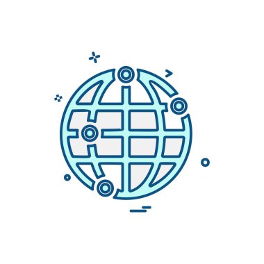 Küre simge tasarlamak vektör