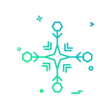 Beyaz arka plan üzerinde Snow flake simge vektör