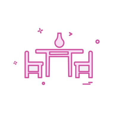 Ev mobilyası ikon tasarım vektörü