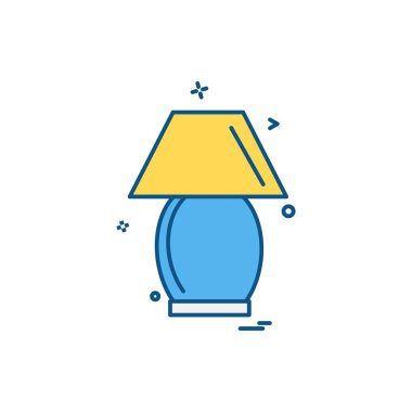 Mobilya simgesi tasarım, renkli vektör çizim