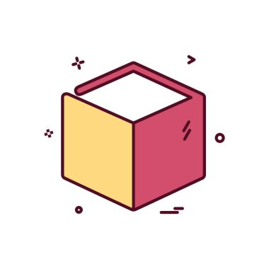 küp simge tasarlamak vektör