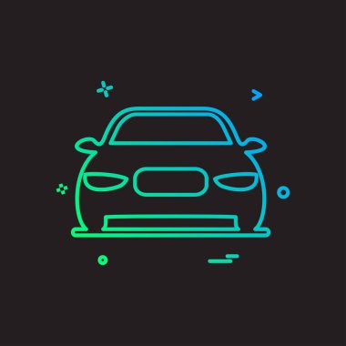 Araba taşıma van simge tasarlamak vektör 