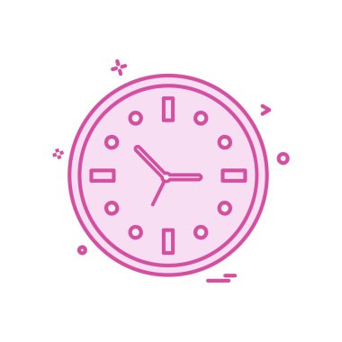 saat düz ikon vektör illüstrasyonu 