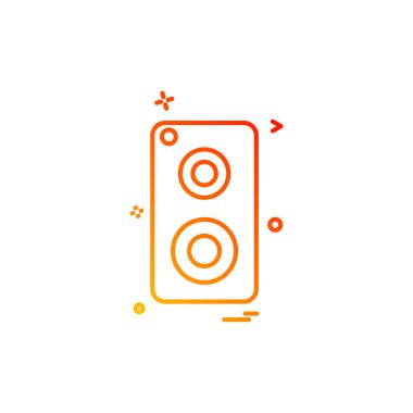 Hoparlör müzik simge vektör tasarımı tasarlamak