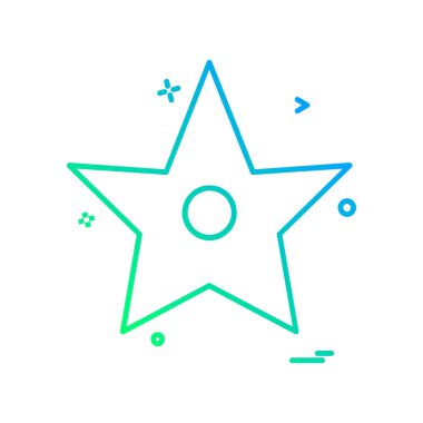 Yıldız simgesi tasarlamak vektör 