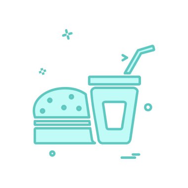 Gıda simgesi tasarım vektörü