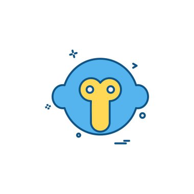 Maymun simge tasarlamak vektör