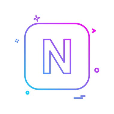 İngilizce alfabe simge tasarlamak vektör 