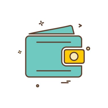 m-cüzdan simgesi tasarım, vektör çizim