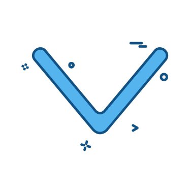 Aşağı ok simgesi tasarım vektörü