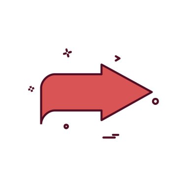 Sağ ok simge tasarlamak vektör