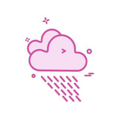 Yağmur simgesi tasarım vektörü