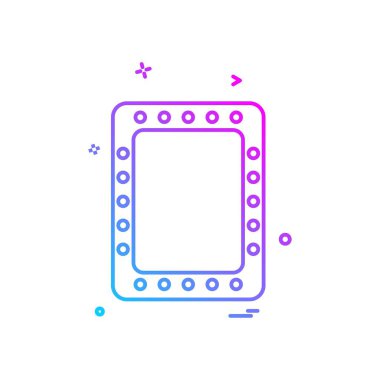 Mobilya simgesi tasarım, renkli vektör çizim