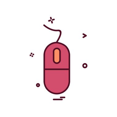 Bilgisayar fare düz simge vektör çizim 