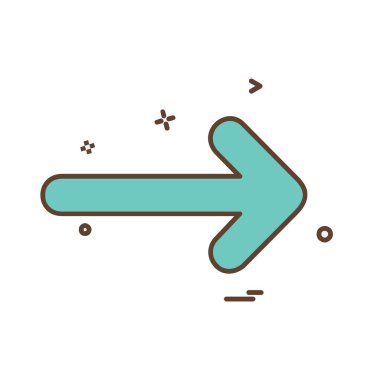 Sağ ok simge tasarlamak vektör