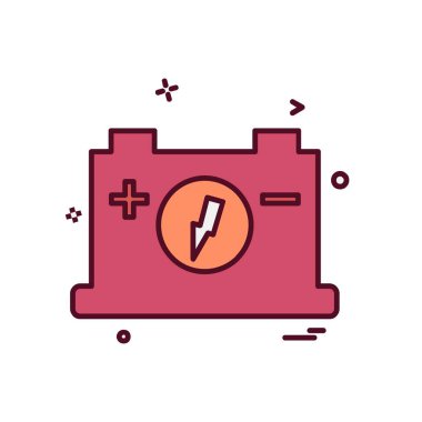 Batarya simgesi tasarım vektörü