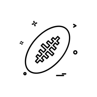 Rugby simgesi tasarım vektörü