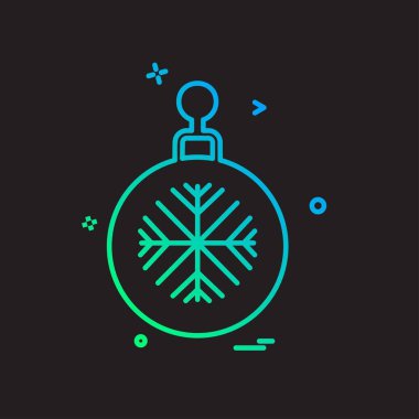 Noel top simge tasarlamak vektör