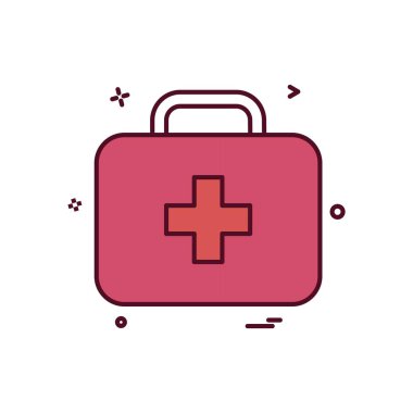 İlk yardım kutusu simge tasarlamak vektör