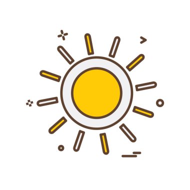 Güneş simgesi tasarım vektörü