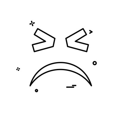 Üzgün emoji simgesi tasarım, renkli vektör çizim