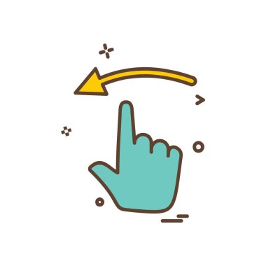 El simgesi tasarım, renkli vektör çizim