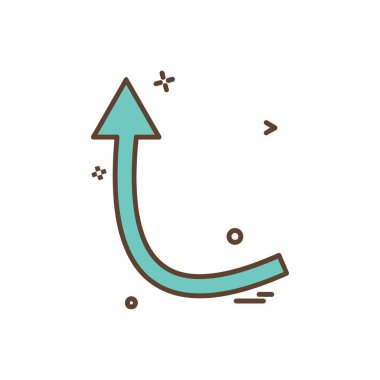 Ok simgesi tasarım vektörü