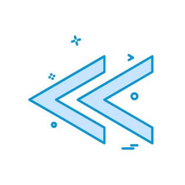 Sol ok simgesi tasarım vektörü