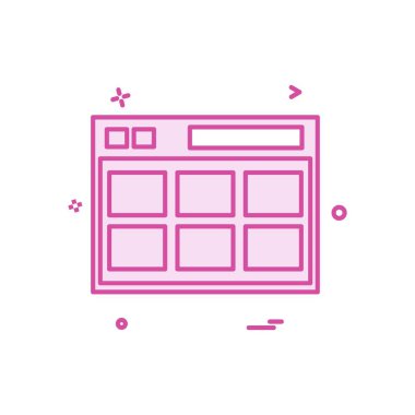 Web yerleşim simgesi tasarım vektörü