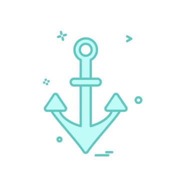 Çapa simgesi tasarım vektörü