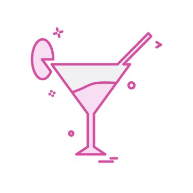 İçki simgesi tasarım, renkli vektör çizim 