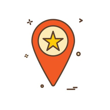 Gezinti simgesi tasarım, renkli vektör çizim