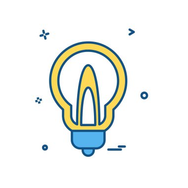 ampul simgesi tasarım vektörü