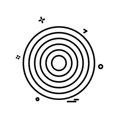 Hedef simge tasarım vektörü 