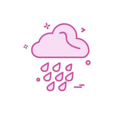 Yağmur simgesi tasarım vektörü