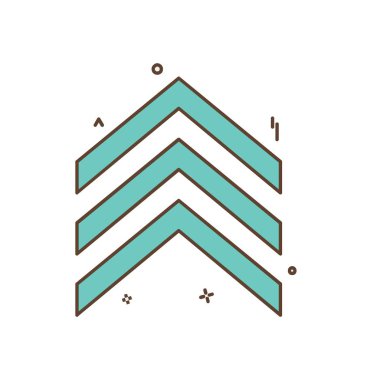 Yukarı ok simgesi tasarım vektörü