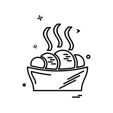 Gıda simgesi tasarım vektörü